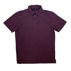 Public Rec Burgundy Polo Shirt Stretch Performance Casual Men M